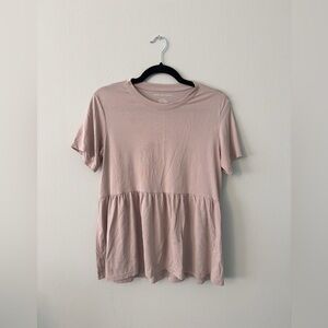 American Eagle Babydoll Tee in Natural